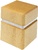 Urna de madera tamaño 7 x 7 x 9,5 cms