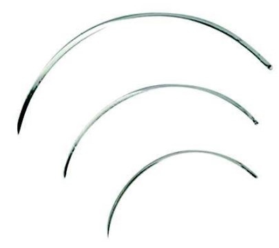 Aguja CURVA ANCHA 8 cm 10.5 cm 