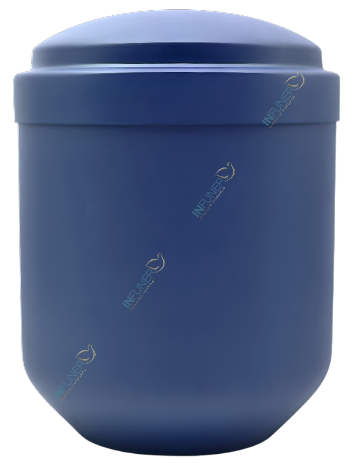 MINI URNA BARREL PARA CENIZAS PINTURA TEXTURADA AZUL 