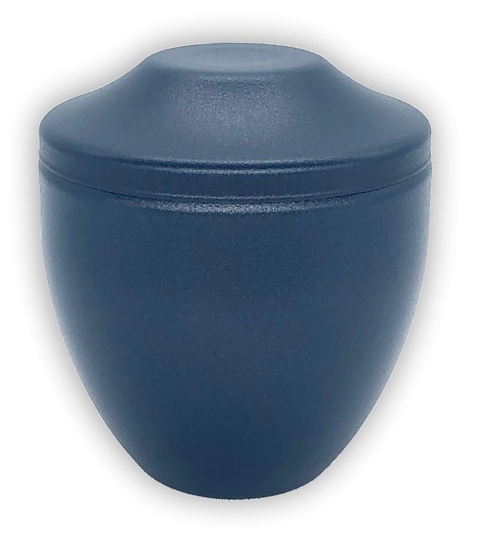 MINI URNA PARA CENIZAS PINTURA TEXTURADA AZUL 