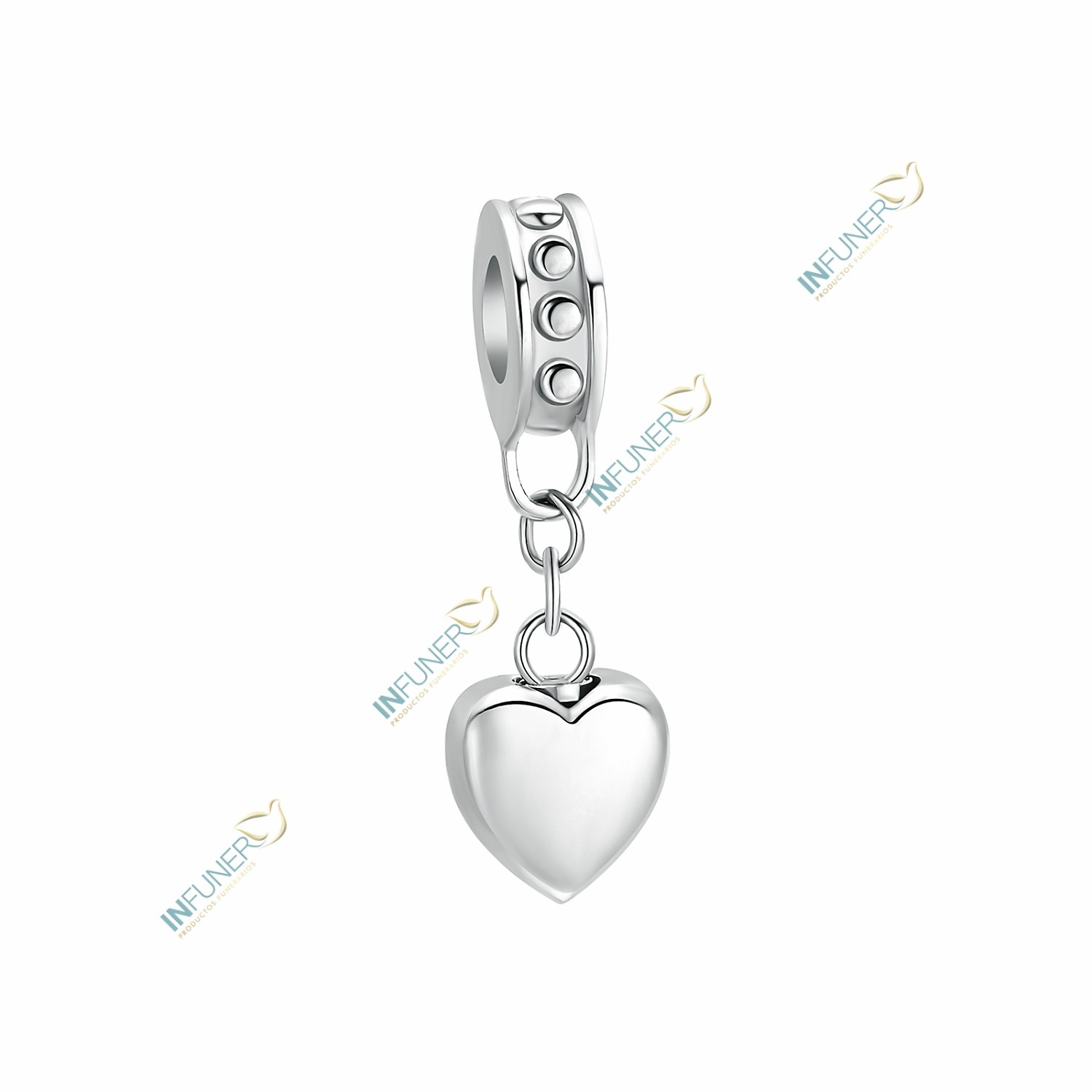 PULSERA ABALORIOS ACERO PULSERA _CON COLGANTE_corazon 