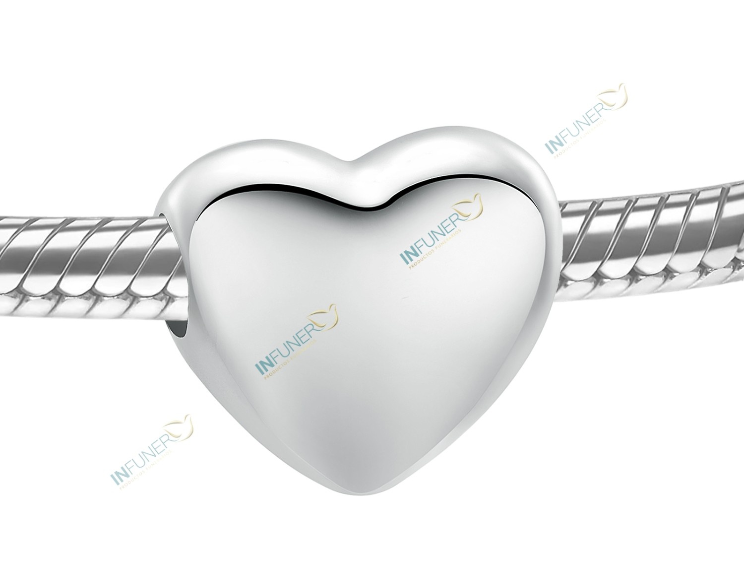 PULSERA ABALORIOS ACERO PULSERA_CON CORAZON 