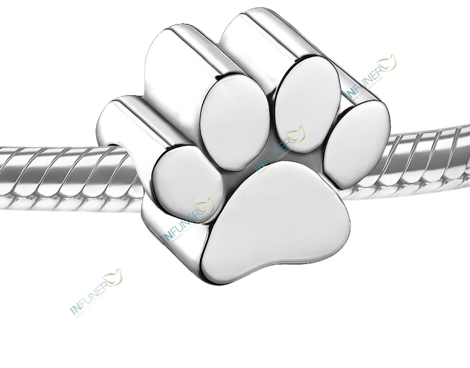 PULSERA ABALORIOS ACERO PULSERA_CON HUELLA 