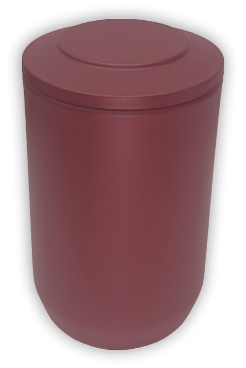 URNA ACERO 3 Lt. PINTURA TEXTURADA BURDEOS 