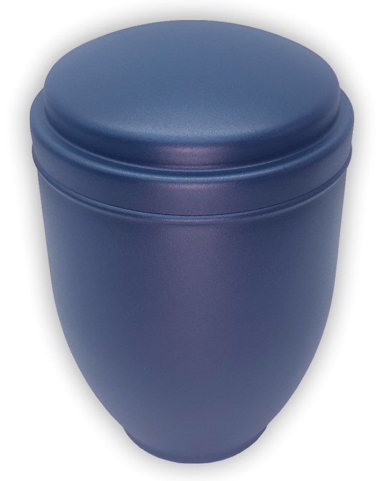 URNA ACERO DOBLE TAPA 4 Lt. PINTADO TEXTURADO 4 LITROS AZUL 