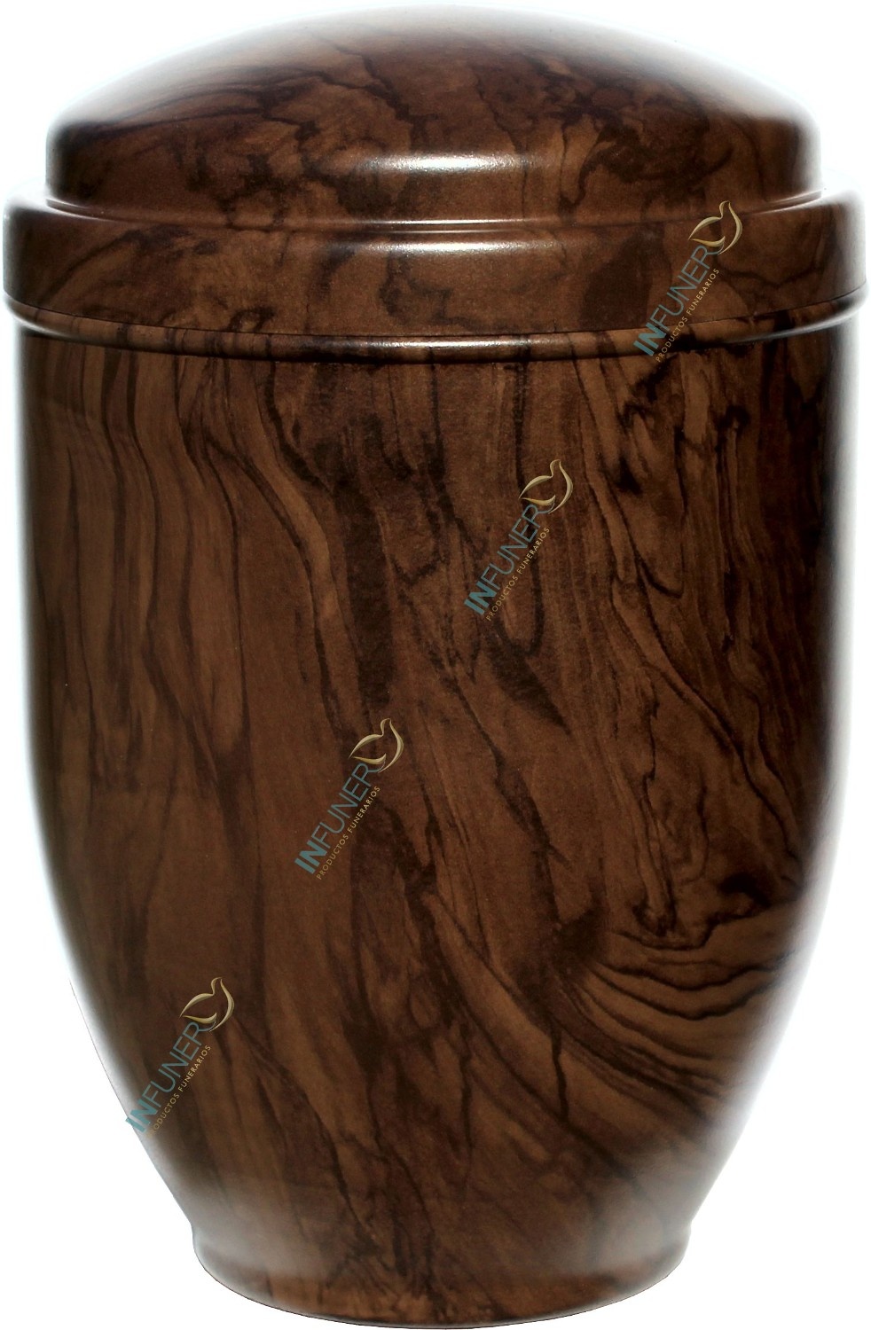 URNA ACERO DOBLE TAPA 4 Lt. Serie REAL SURFACE MADERA 