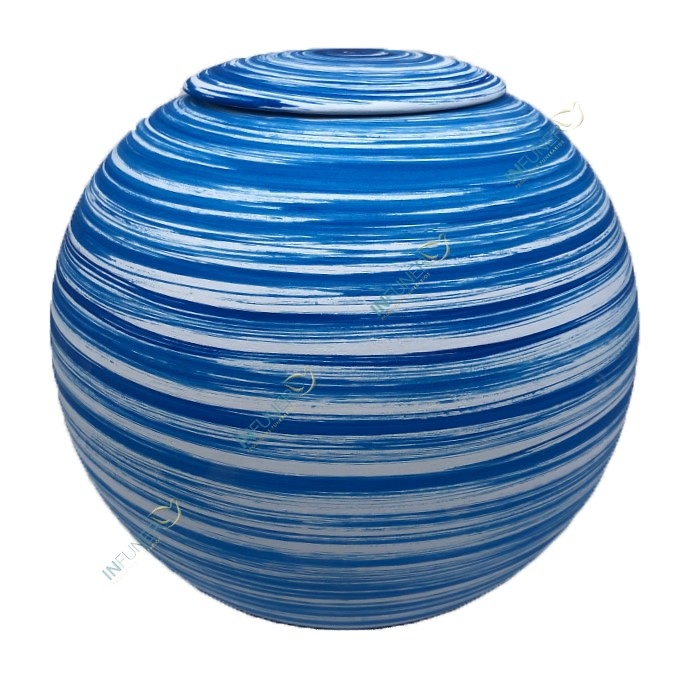 Urna Esfera BIODEGRADABLE .Colores decorados. AZUL 