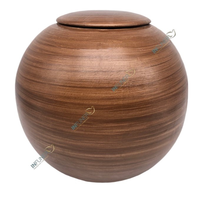Urna Esfera BIODEGRADABLE .Colores decorados. MARRON 