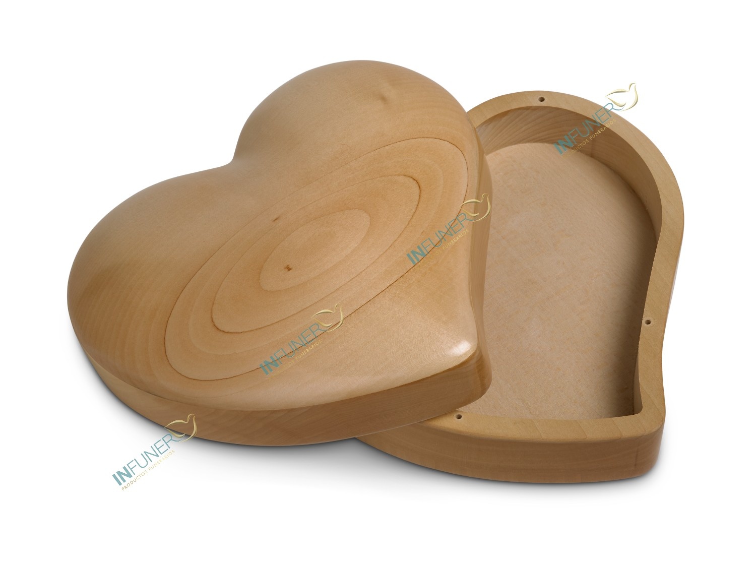 Urna Madera Corazón Grande Natural Natural 