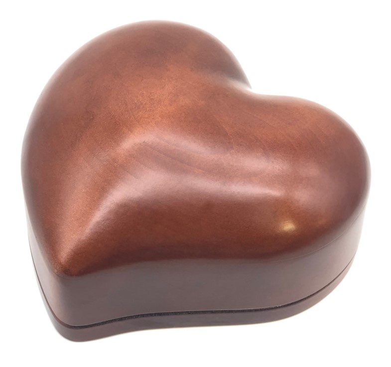 Urna Madera Corazón Pequeño Natural Caoba 
