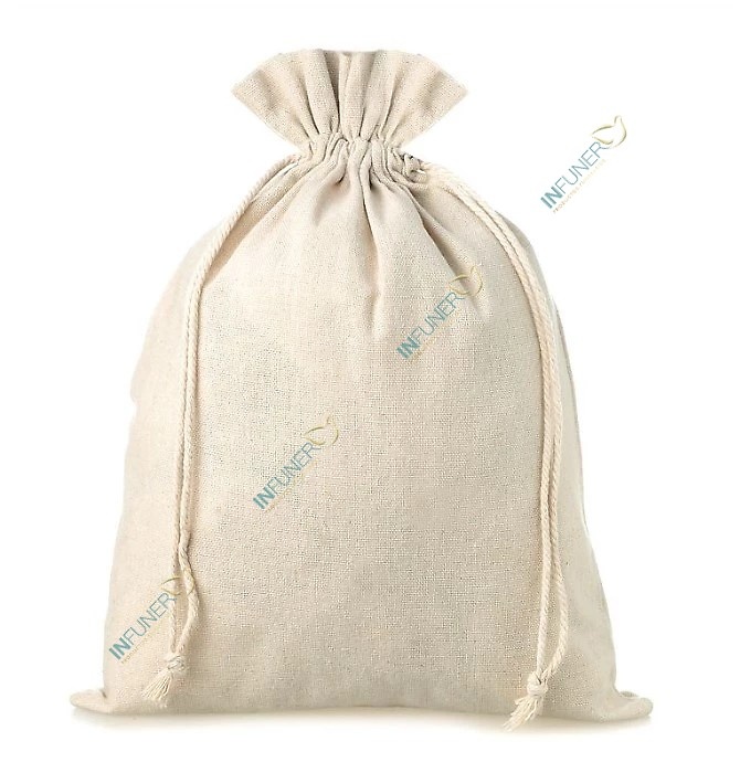 Bolsa exterior de Lino natural para urnas grandes. 30 x 40cm 