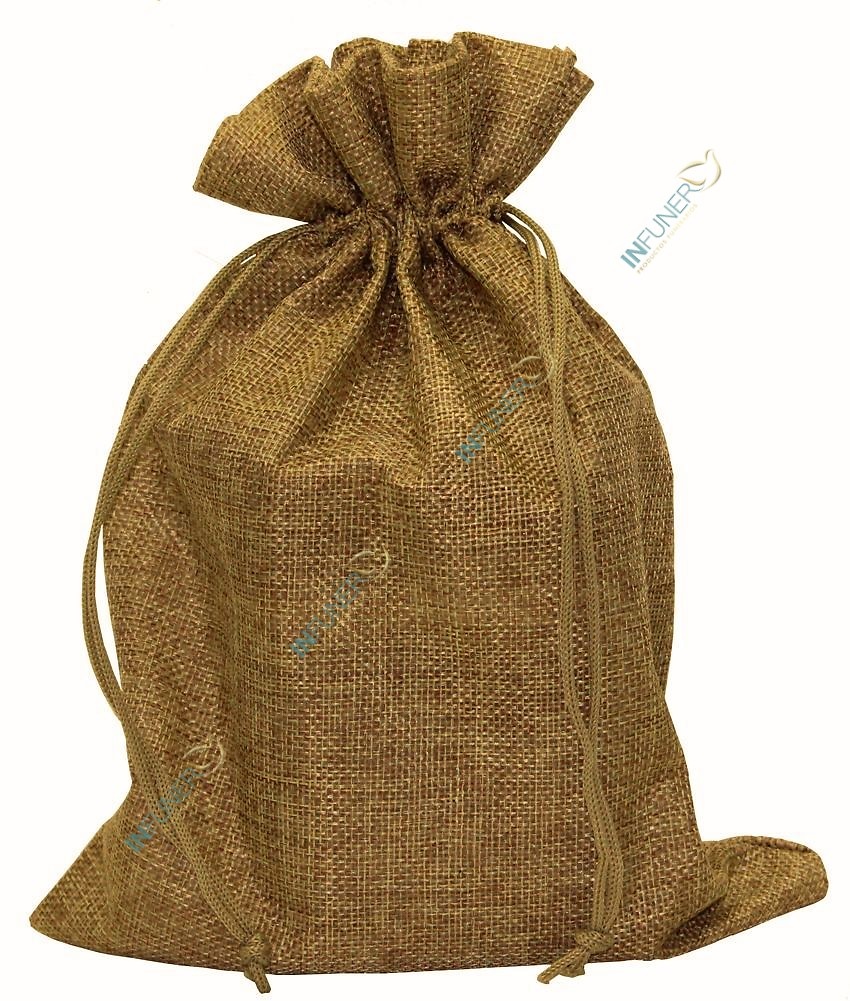 Bolsa exterior de Yute natural para urnas . 22 x 30 cm 