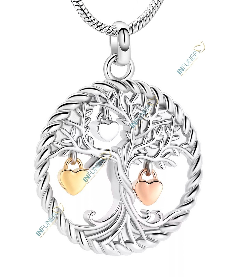 COLGANTE ACERO ARBOL CORAZONES 