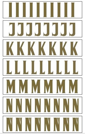 LETRAS ADHESIVAS ORO CINTA CORONA 