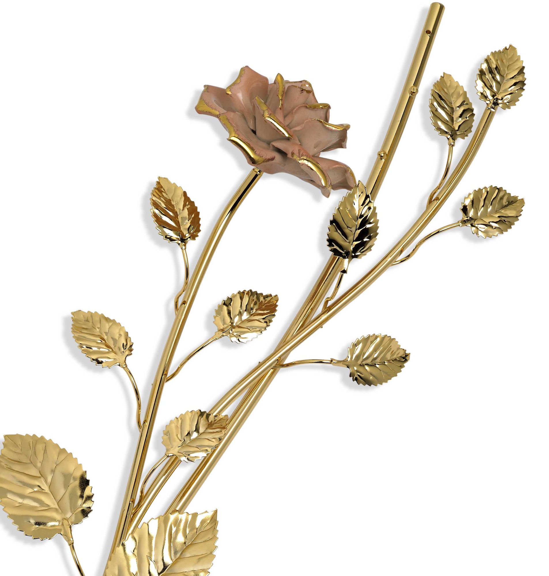 Ramo Rosa hojas y flor rosa 