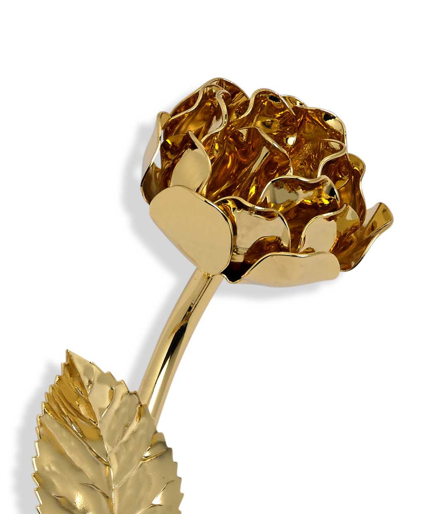 Ramo Rosa oro y hojas 
