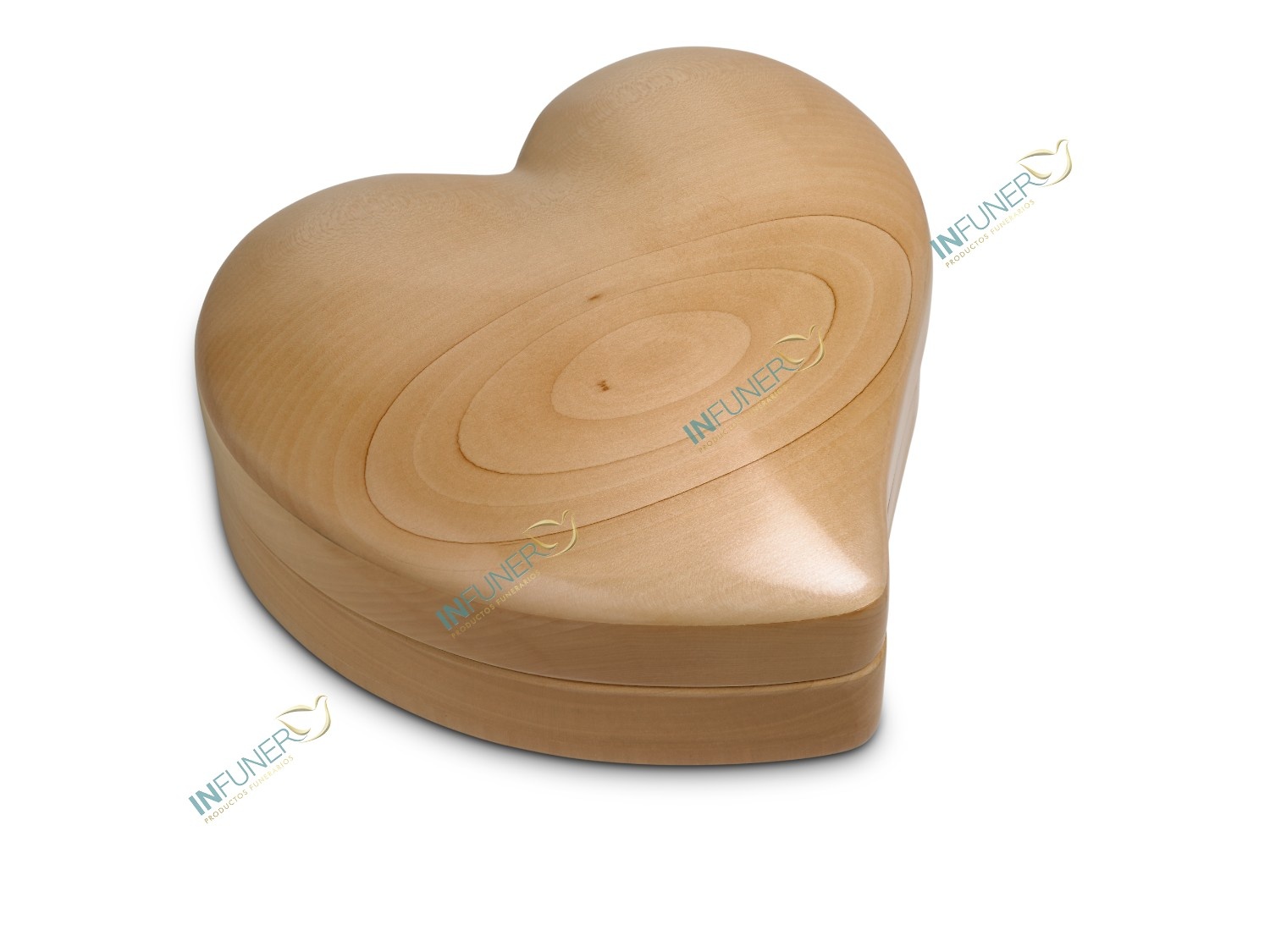 Urna Madera Corazón Grande Natural 