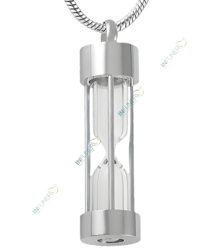 COLGANTE ACERO CENIZAS RELOJ DE ARENA