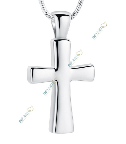 CRUZ DE ACERO PARA CENIZAS BRILLO