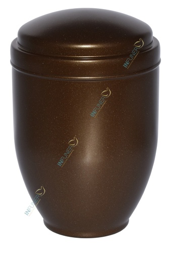 URNA ACERO COSMOS  DOBLE TAPA 4 Lt. BRONCE BRILLO