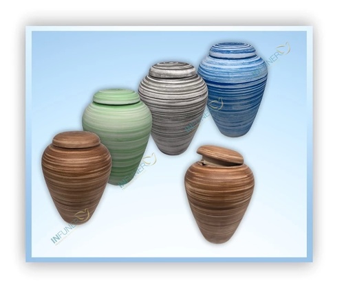 Urna Anfora BIODEGRADABLE . Colores decorados