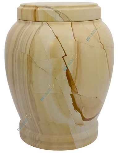 Urna Marmol travertino crema .